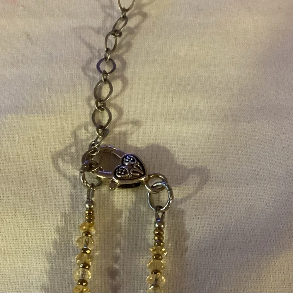 Carnelian Silver Tone Necklace